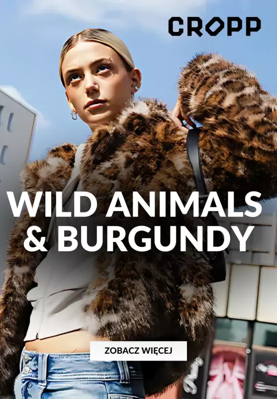 Cropp - gazetka promocyjna Kolekcja Wild Animals & Burgundy od wtorku 22.10 