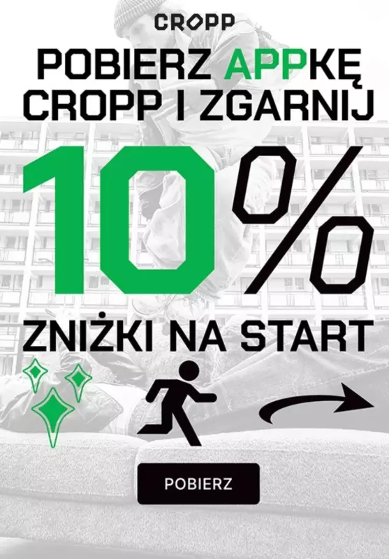 Cropp - gazetka promocyjna -10% z apką na start od poniedziałku 04.11 