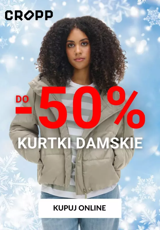 Cropp - gazetka promocyjna Do -50% na kurtki damskie od środy 08.01 