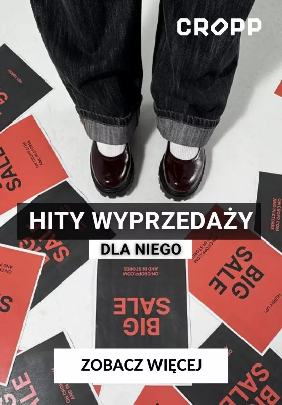 Cropp - gazetka promocyjna Hity wyprzedaży dla NIEGO od wtorku 14.01 do niedzieli 26.01