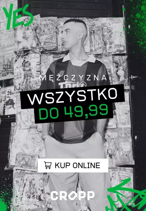 Cropp - gazetka promocyjna SALE dla Niego - wszystko do 49,99 PLN od środy 12.02 