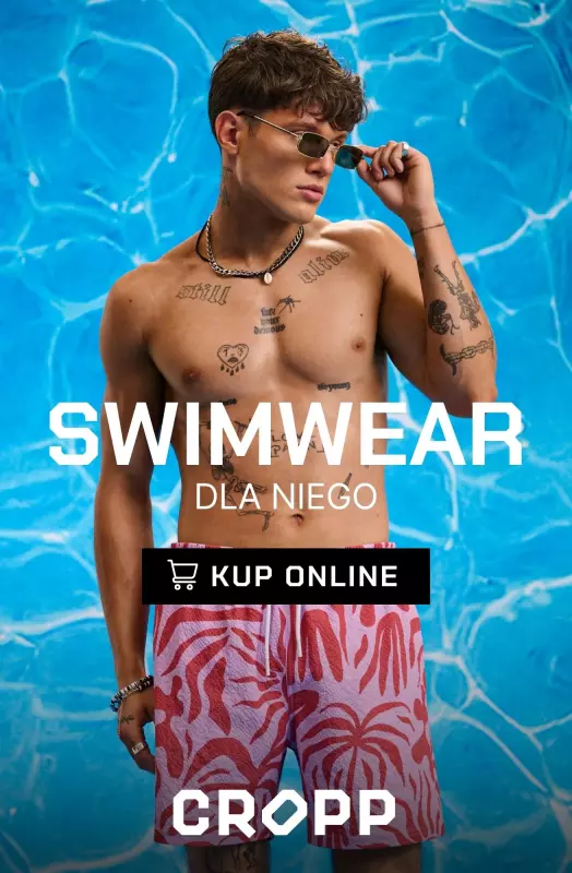 Cropp - gazetka promocyjna SWIMWEAR dla Niego od poniedziałku 26.05 do niedzieli 01.06
