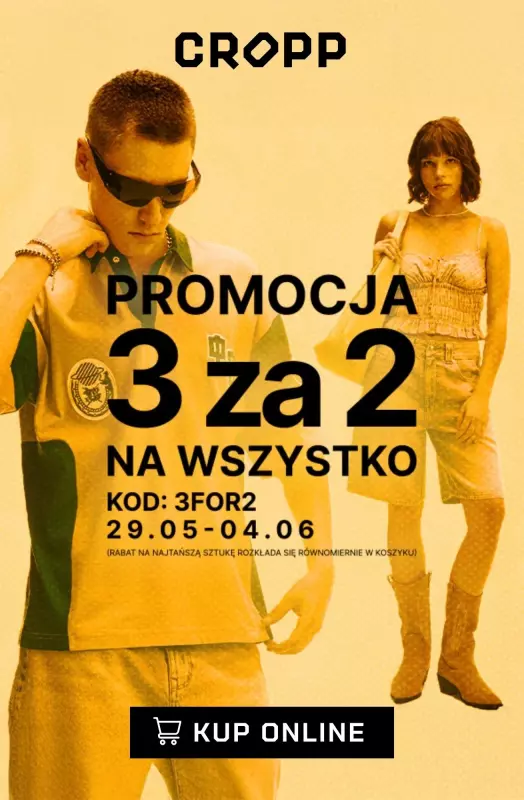 Cropp - gazetka promocyjna Wow! 3 za 2 na WSZYSTKO - skorzystaj! od czwartku 29.05 do środy 04.06