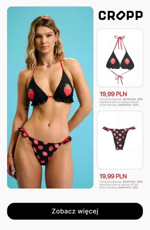 Cropp - gazetka promocyjna SALE - Stroje kąpielowe od czwartku 03.07 do środy 09.07 - strona 9