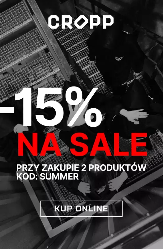 Cropp - gazetka promocyjna -15% na SALE przy zakupie 2 produktów od czwartku 24.07 do wtorku 29.07