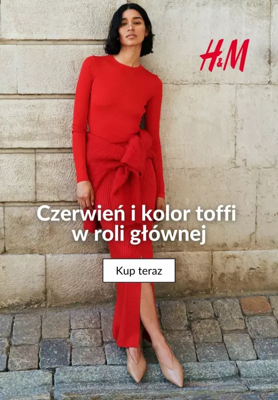 H&M - gazetka promocyjna Czerwień i kolor toffi w roli głównej od poniedziałku 12.08 do niedzieli 18.08