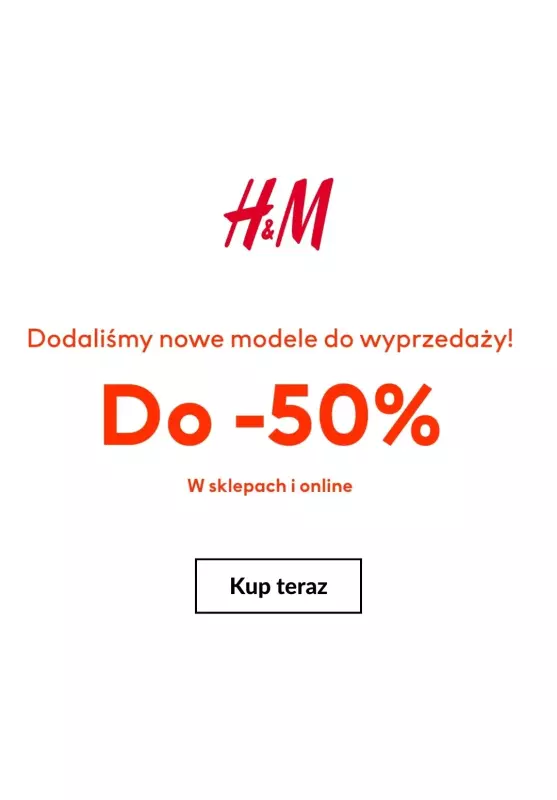 H&M - gazetka promocyjna Wyprzedaż do -50% od poniedziałku 23.12 do wtorku 31.12