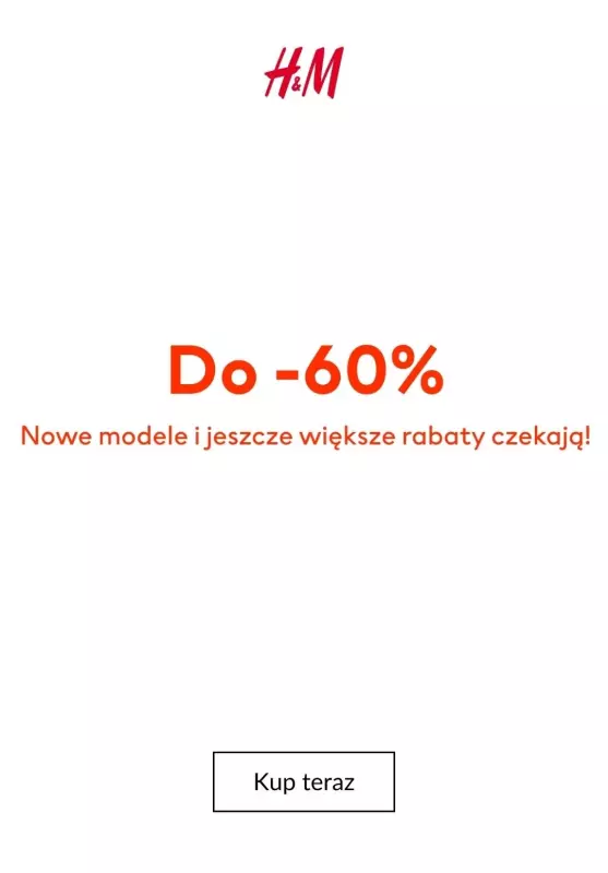 H&M - gazetka promocyjna Do -60% większe rabaty na wyprzedaży od wtorku 31.12 