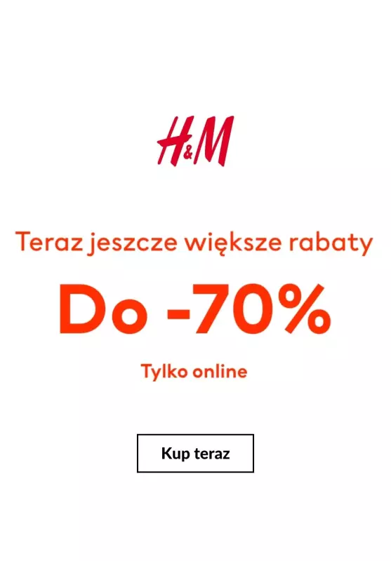 H&M - gazetka promocyjna Jeszcze większa WYPRZEDAŻ do -70% od czwartku 09.01 do środy 15.01