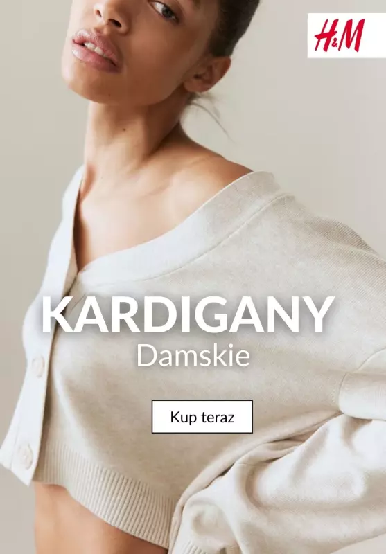 H&M - gazetka promocyjna KARDIGANY damskie w supercenach od wtorku 04.02 