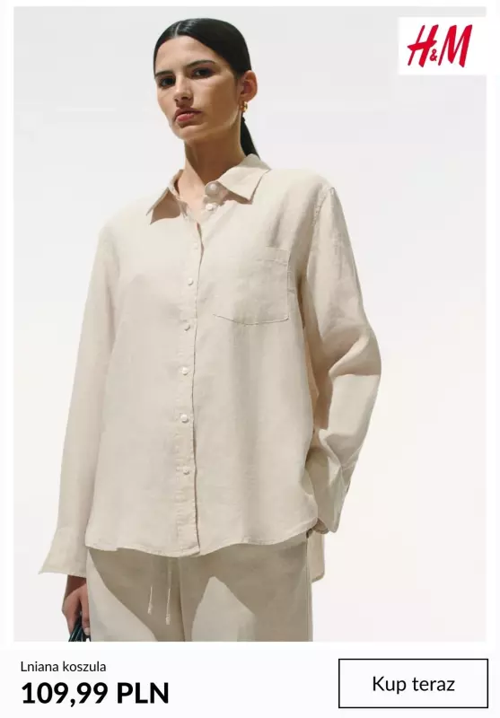 H&M - gazetka promocyjna Damskie koszule LNIANE   - strona 3