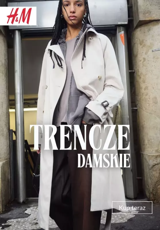 H&M - gazetka promocyjna Damskie TRENCZE  