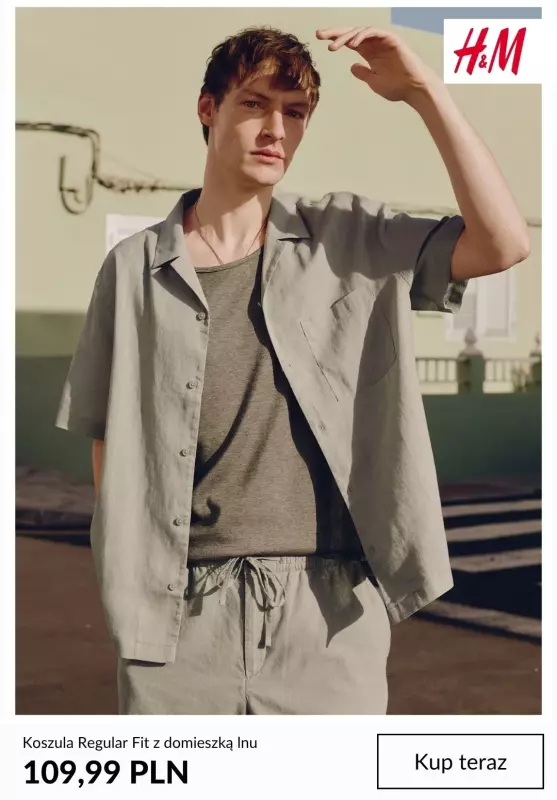 H&M - gazetka promocyjna Męska odzież LNIANA od soboty 31.05  - strona 6