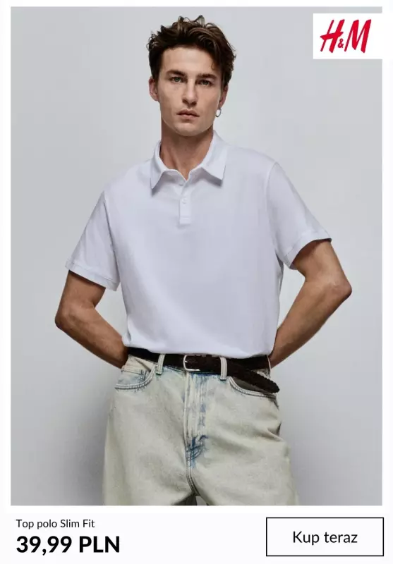 H&M - gazetka promocyjna Męskie koszuli POLO od 39,99 PLN   - strona 3