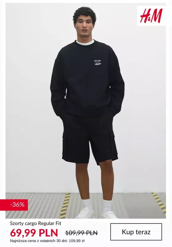 H&M - gazetka promocyjna PROMOCJE - męskie szorty od wtorku 17.06  - strona 4