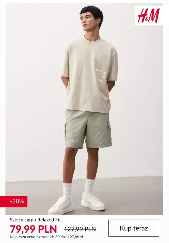 H&M - gazetka promocyjna PROMOCJE - męskie szorty od wtorku 17.06  - strona 5
