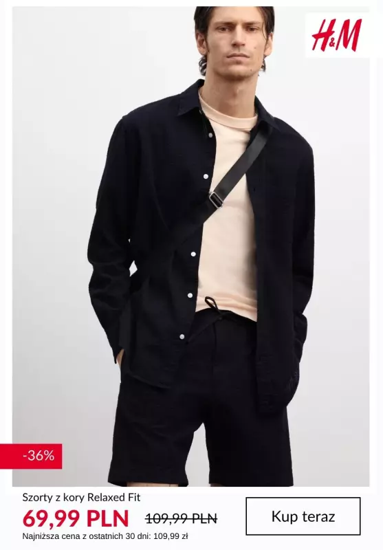 H&M - gazetka promocyjna PROMOCJE - męskie szorty od wtorku 17.06  - strona 2