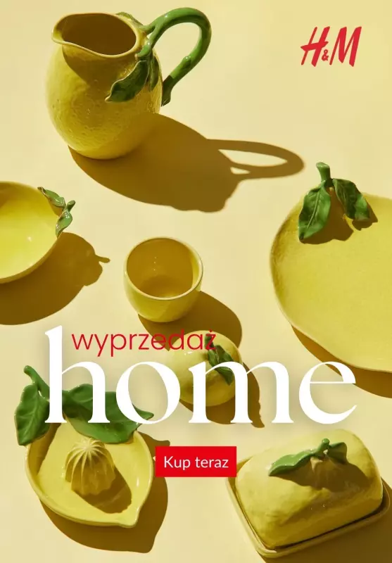 H&M - gazetka promocyjna WYPRZEDAŻ - produkty do domu od poniedziałku 23.06 