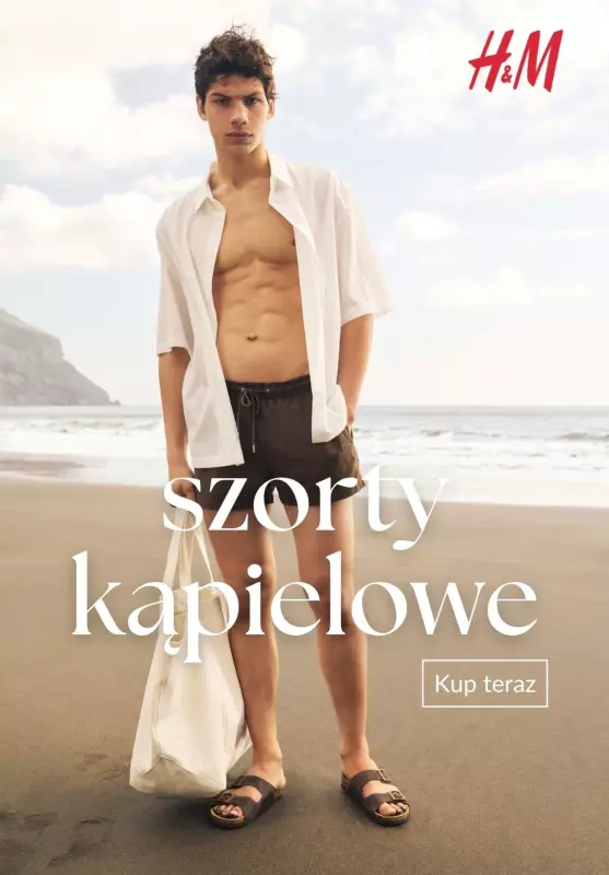 H&M - gazetka promocyjna Męskie szorty kąpielowe - PROMOCJE od środy 25.06 