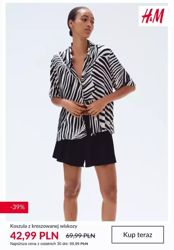 H&M - gazetka promocyjna WYPRZEDAŻ - damskie bluzki i koszule   - strona 3