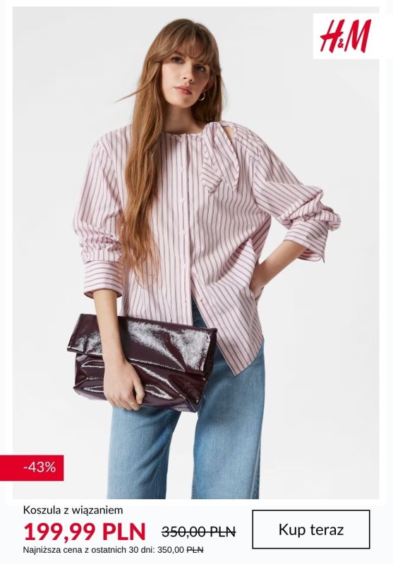 H&M - gazetka promocyjna WYPRZEDAŻ - damskie bluzki i koszule od piątku 27.06  - strona 6