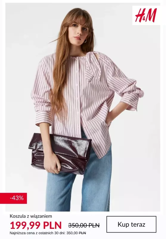 H&M - gazetka promocyjna WYPRZEDAŻ - damskie bluzki i koszule od piątku 27.06  - strona 6