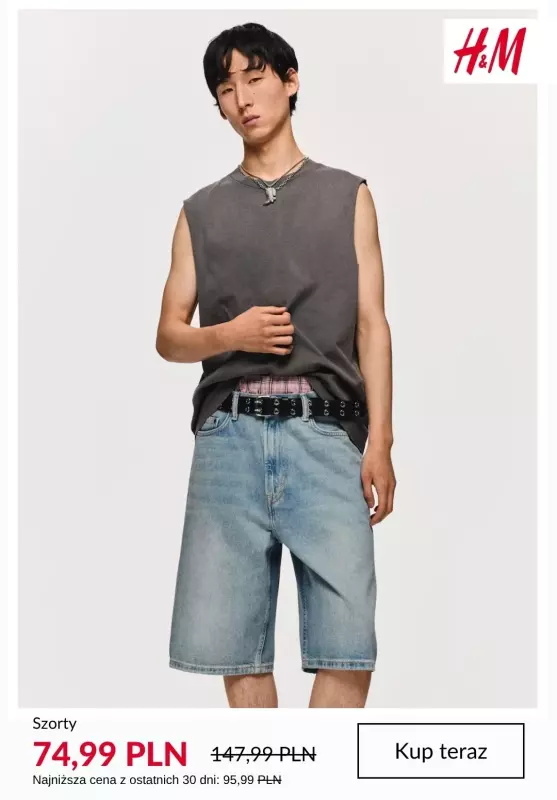 H&M - gazetka promocyjna Szorty męskie - SALE   - strona 2