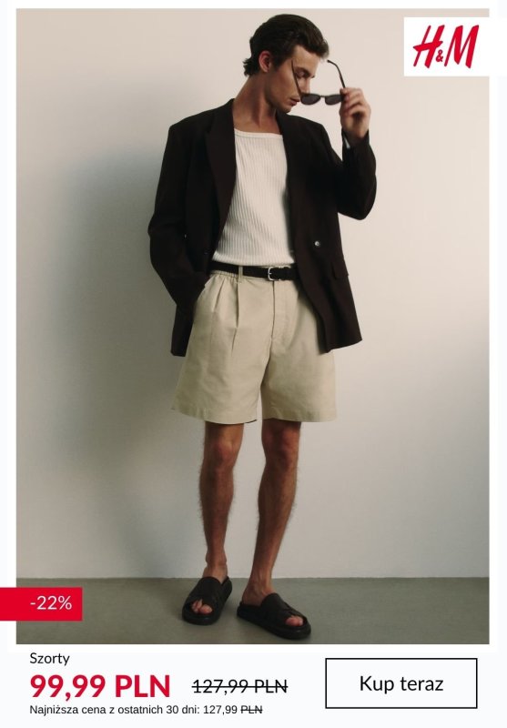 H&M - gazetka promocyjna Szorty męskie - SALE od piątku 04.07  - strona 9