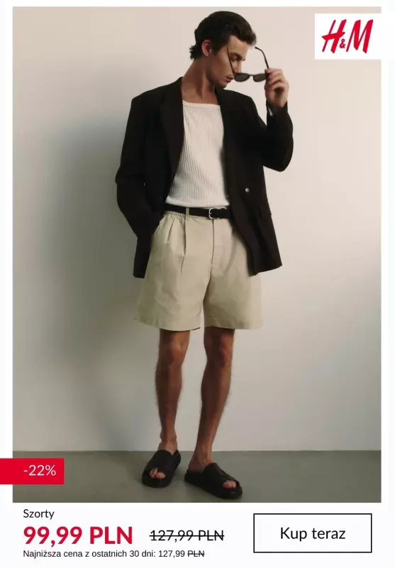 H&M - gazetka promocyjna Szorty męskie - SALE od piątku 04.07  - strona 9