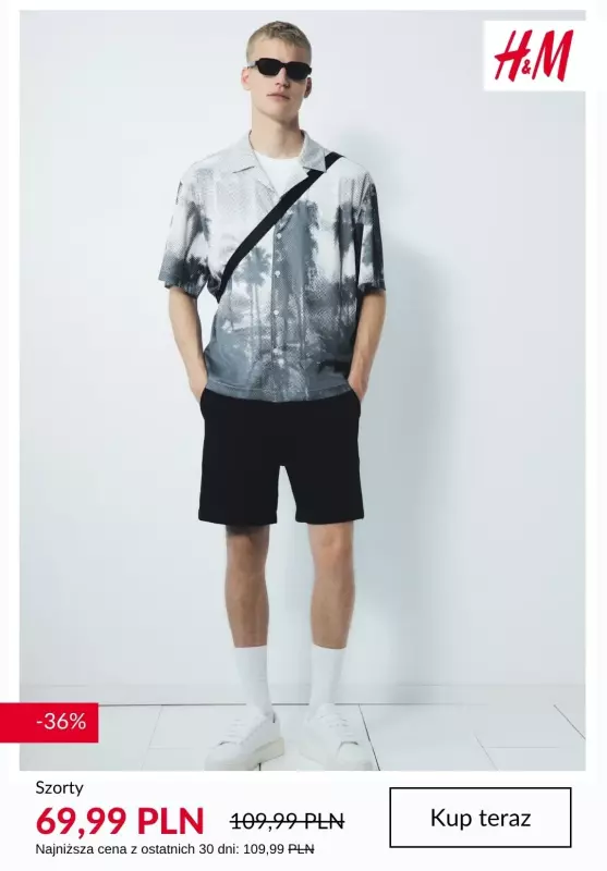 H&M - gazetka promocyjna Szorty męskie - SALE od piątku 04.07  - strona 6