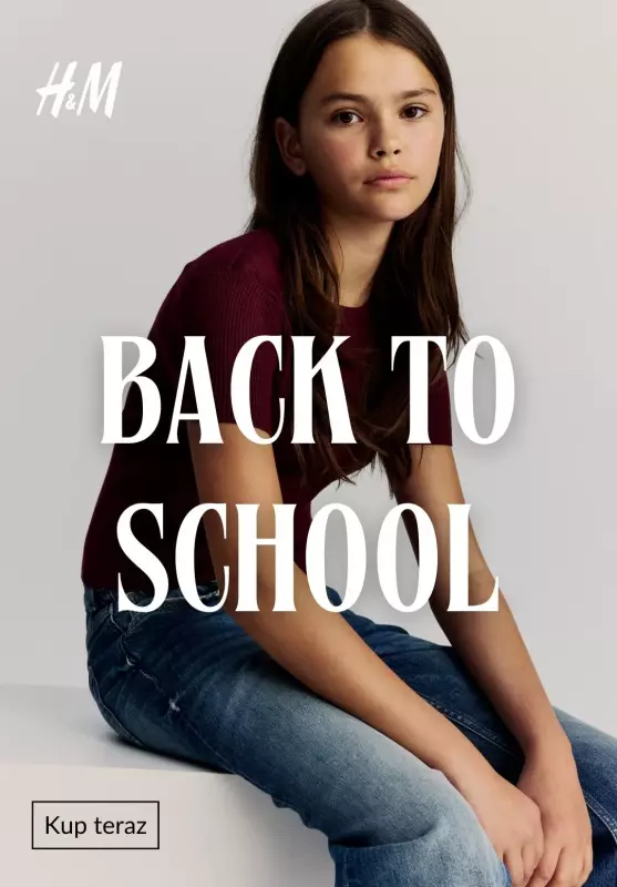 H&M - gazetka promocyjna BACK TO SCHOOL - ubrania dziecięce  