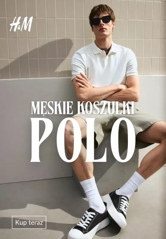 H&M - gazetka promocyjna Męskie koszulki POLO od poniedziałku 04.08 