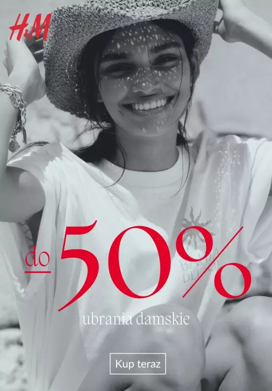 H&M - gazetka promocyjna Do -50% na wybrane produkty od poniedziałku 11.08 