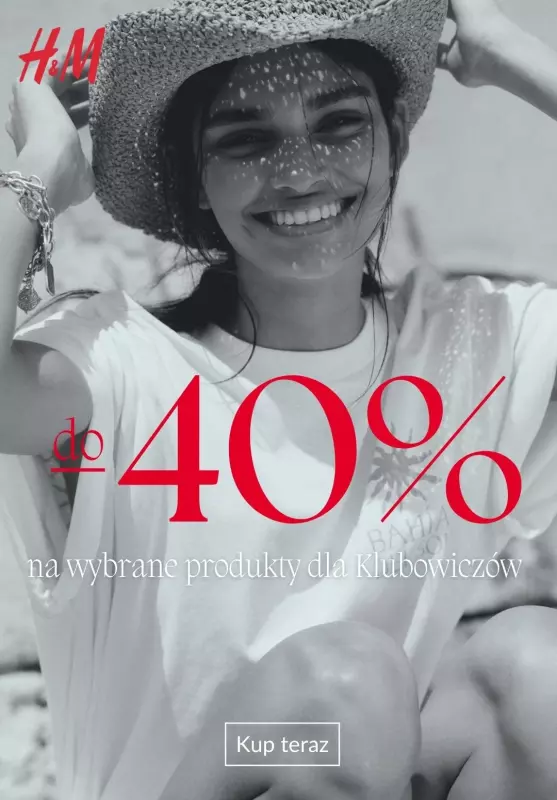 H&M - gazetka promocyjna Do -40% na wybrane produkty dla Klubowiczów od wtorku 26.08 