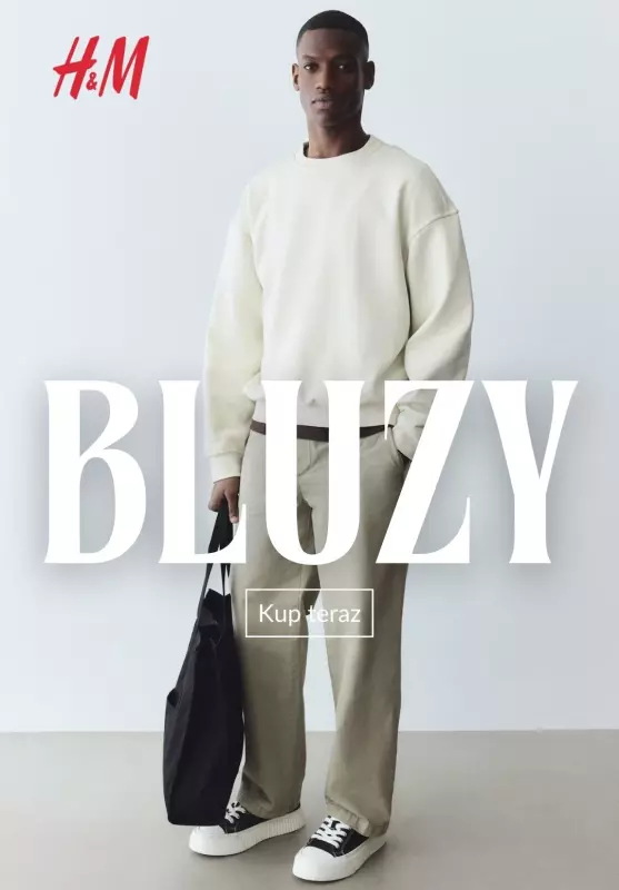 H&M - gazetka promocyjna Męskie BLUZY od 54,99 PLN od czwartku 28.08 