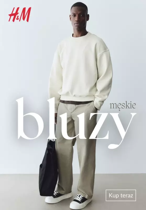 H&M - gazetka promocyjna Męskie BLUZY od 54,99 PLN od poniedziałku 15.09 do poniedziałku 22.09