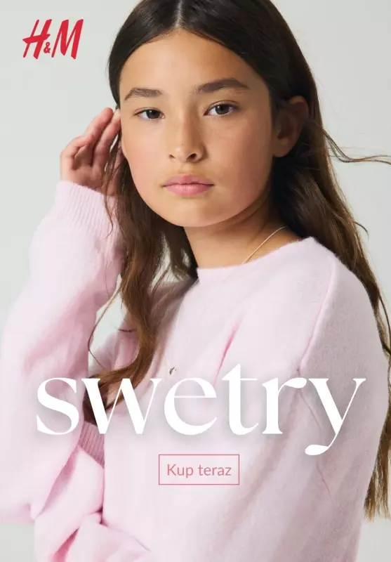 H&M - gazetka promocyjna Swetry dla dziewczynek od 54,99 PLN  