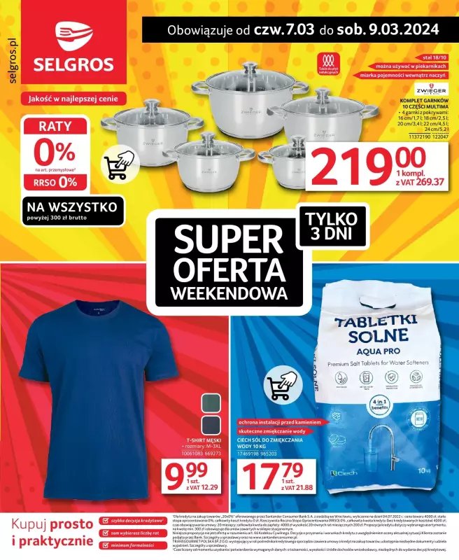 Selgros - gazetka promocyjna Super oferta na 3 dni od czwartku 07.03 do soboty 09.03