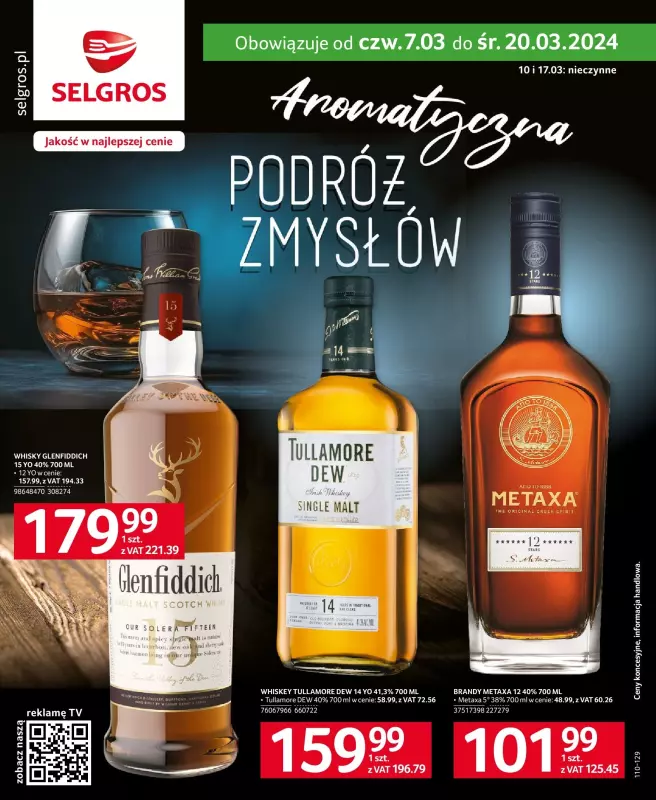 Selgros - gazetka promocyjna Katalog Alkohole Mocne od czwartku 07.03 do środy 20.03