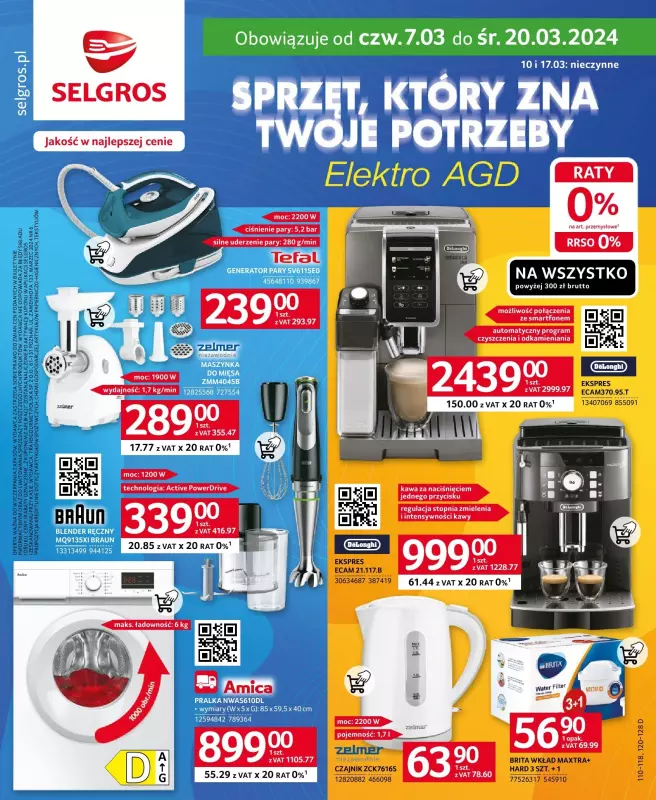 Selgros - gazetka promocyjna Katalog Elektro AGD od czwartku 07.03 do środy 20.03