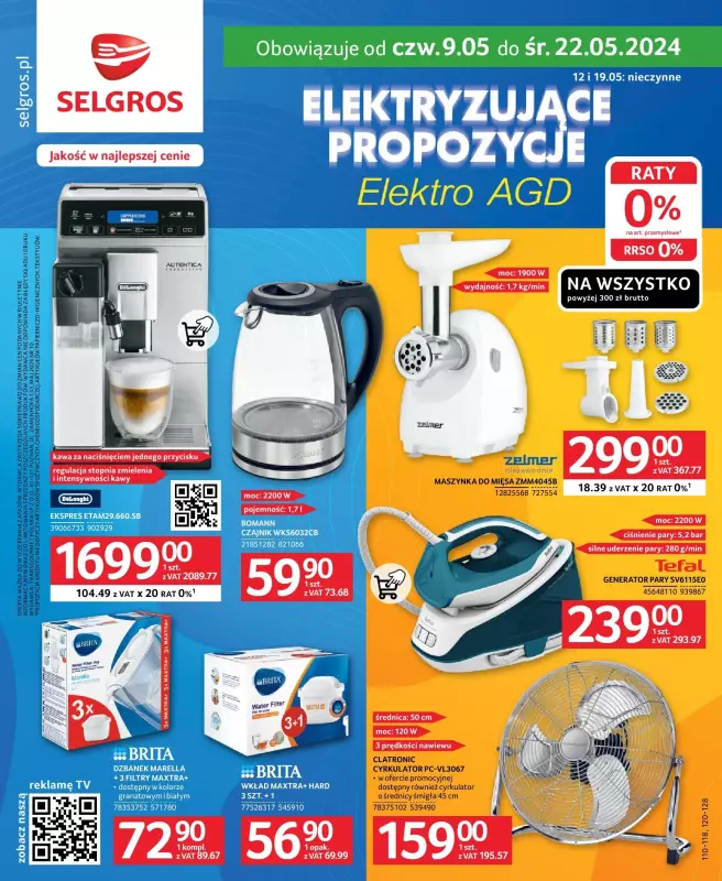 Selgros - gazetka promocyjna Katalog Elektro AGD od czwartku 09.05 do środy 22.05