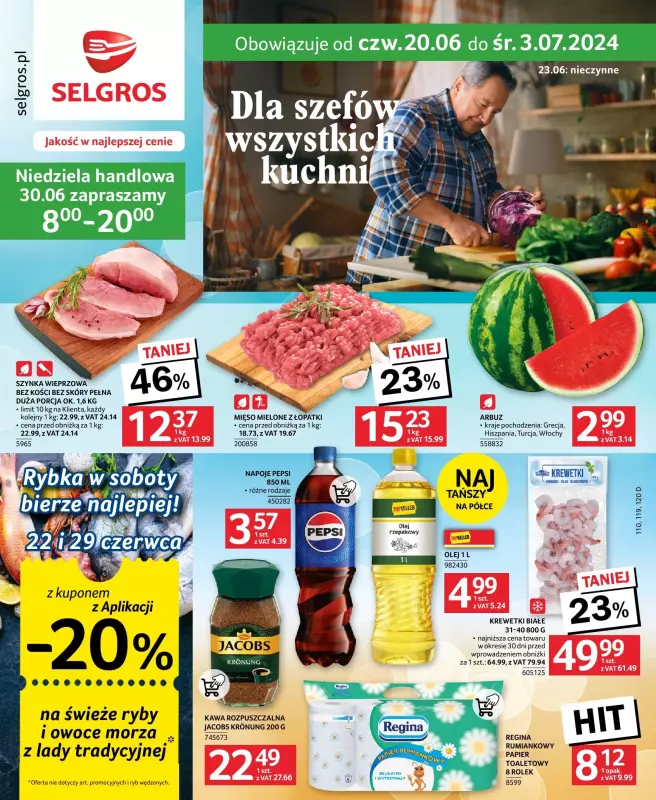 Selgros - gazetka promocyjna Oferta spożywcza od czwartku 20.06 do środy 03.07