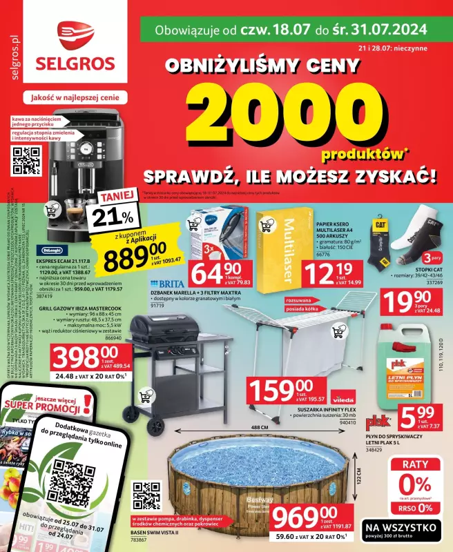 Selgros - gazetka promocyjna Oferta przemysłowa od czwartku 18.07 do środy 31.07