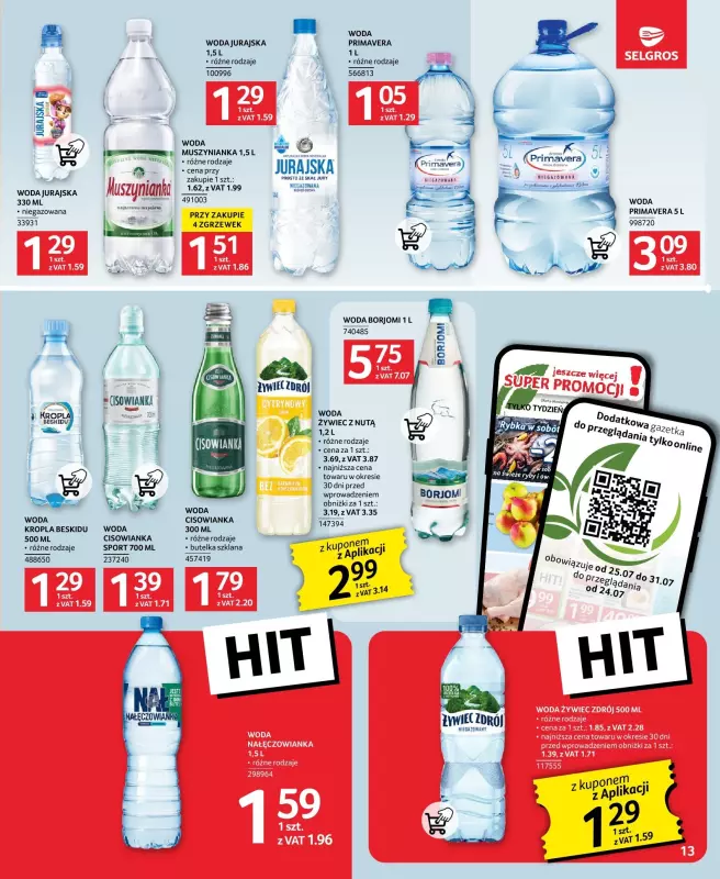 Selgros - gazetka promocyjna Oferta spożywcza od czwartku 18.07 do środy 31.07 - strona 13