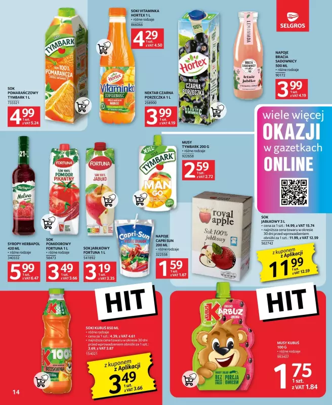 Selgros - gazetka promocyjna Oferta spożywcza od czwartku 18.07 do środy 31.07 - strona 14