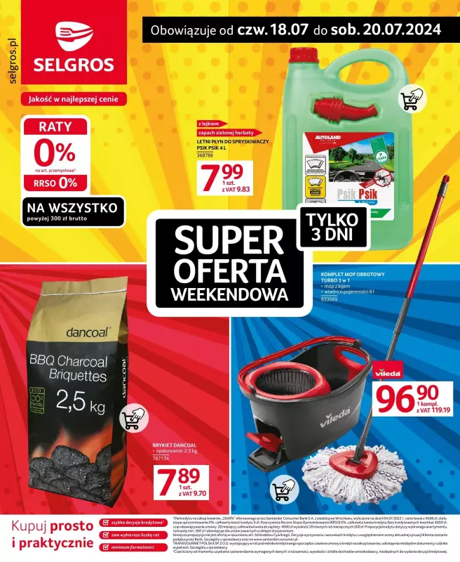 Selgros - gazetka promocyjna Super oferta weekendowa od czwartku 18.07 do soboty 20.07