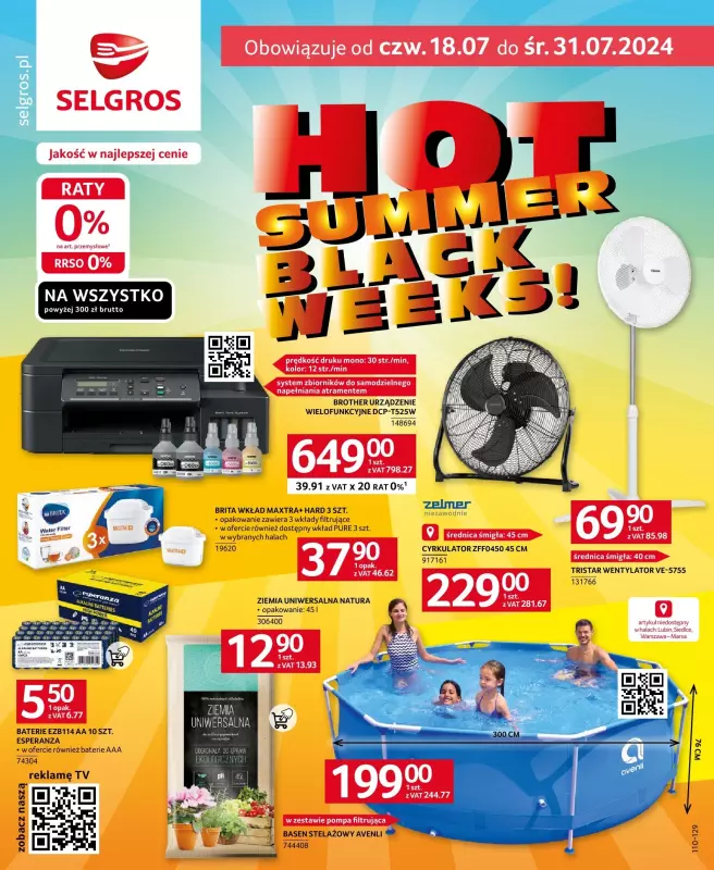 Selgros - gazetka promocyjna Katalog Hot Summer od czwartku 18.07 do środy 31.07