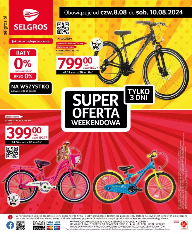 Selgros - gazetka promocyjna Super oferta na 3 dni od czwartku 08.08 do soboty 10.08