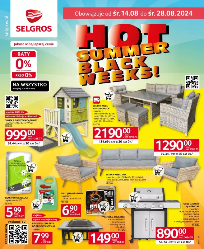 Selgros - gazetka promocyjna Katalog Hot Summer Black Weeks od środy 14.08 do środy 28.08