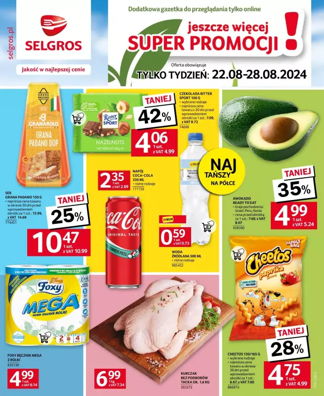 Selgros - gazetka promocyjna Jeszcze więcej super promocji! od czwartku 22.08 do środy 28.08